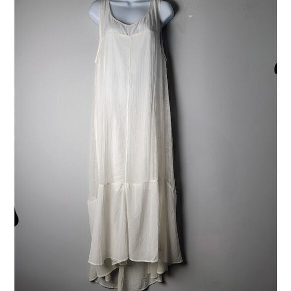 Leifsdottir Cream Cotton Gauze Maxi Dress XL Boho Bridal Beach Wedding Romantic - Picture 1 of 10
